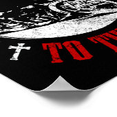 Motorfiets Christelijk fietser Faith Ride met Jezu Poster (Hoek)