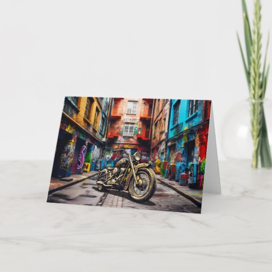  Motorfiets Cinematic Auto's Blank Note Kaart (Voorkant)