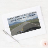 Motorfiets dagdromen rechthoekige sticker (Envelop)