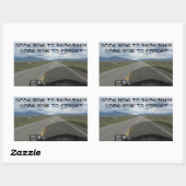 Motorfiets dagdromen rechthoekige sticker (Vel)