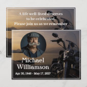 Motorfiets Dichtbij Water Foto Viering van het Lev Kaart (Voorkant / Achterkant)