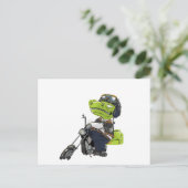 Motorfiets Dinosaur Tyrannosaurus Rex Briefkaart (Staand voorkant)