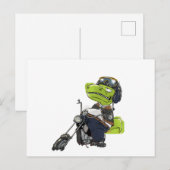 Motorfiets Dinosaur Tyrannosaurus Rex Briefkaart (Voorkant / Achterkant)