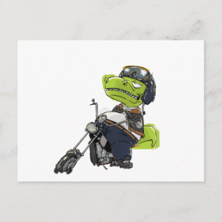 Motorfiets Dinosaur Tyrannosaurus Rex Briefkaart