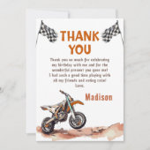 Motorfiets Dirt Bike Verjaardag Bedankt Card (Voorkant)
