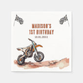 Motorfiets Dirt Bike Verjaardag Party Servetten (Voorkant)