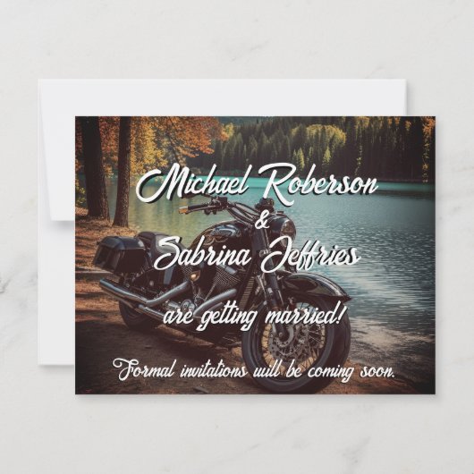 Motorfiets Door Water Sla de datum Aankondiging (Achterkant)