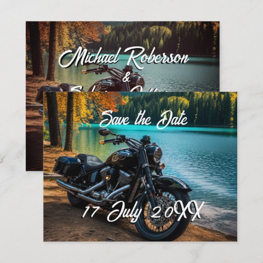 Motorfiets Door Water Sla de datum Aankondiging (Voorkant / Achterkant)