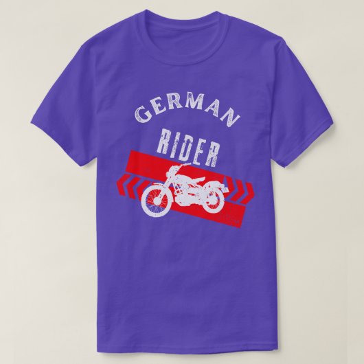  motorfiets Duitse ringbandmachine T-shirt (Design voorkant)
