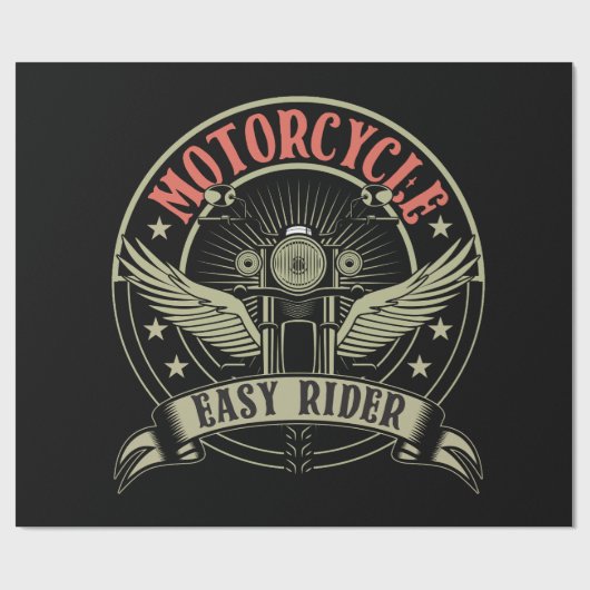Motorfiets Easy Rider motorfiets ontwerp Cadeaupapier (Vlak)