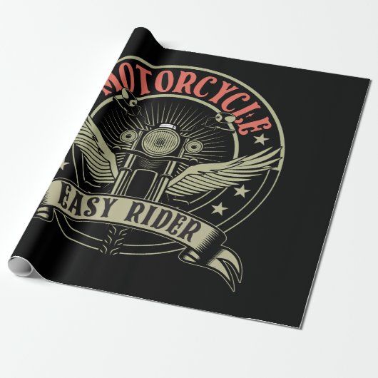 Motorfiets Easy Rider motorfiets ontwerp Cadeaupapier (Uitgerold)