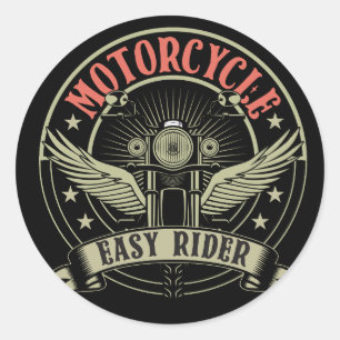 Motorfiets Easy Rider motorfiets ontwerp Ronde Sticker