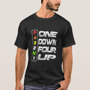 Motorfiets één tot vier t-shirt