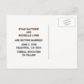 Motorfiets en Bergen Trouwen Save the Date Aankondigingskaart (Achterkant)