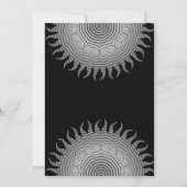 Motorfiets en Gray Mandala Wedding Invitation Kaart (Achterkant)