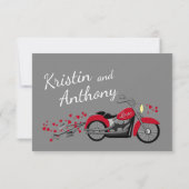 Motorfiets en Harten Wedding Response Kaart (Achterkant)