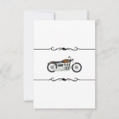 Motorfiets en Hartjes Huwelijks RSVP Kaart (Achterkant)