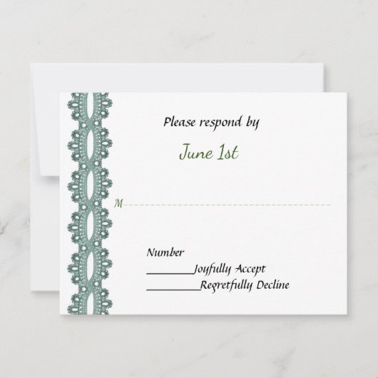 Motorfiets en kant Elegant Wedding RSVP (Voorkant)