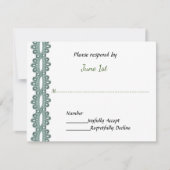 Motorfiets en kant Elegant Wedding RSVP Kaartje (Voorkant)