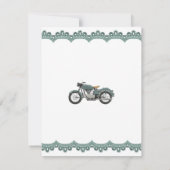 Motorfiets en kant Elegant Wedding RSVP Kaartje (Achterkant)