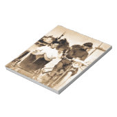  motorfiets en oude leerschool notitieblok (Linkerzijde)