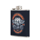 Motorfiets en Route 66 Heupfles (Links)