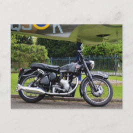 Motorfiets en spitvuur briefkaart