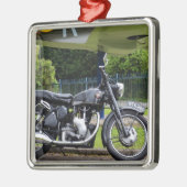 Motorfiets en spitvuur metalen ornament (Links)