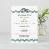 Motorfiets en uitnodiging voor weddenschappen (Staand voorkant)