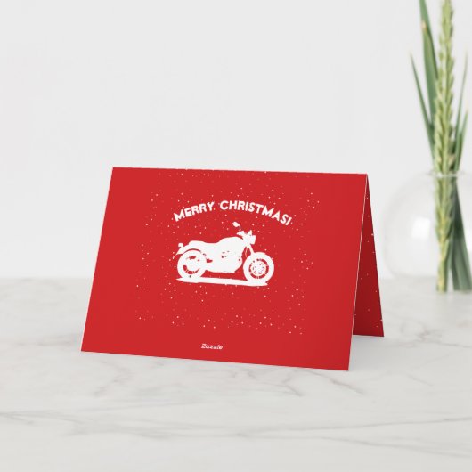 Motorfiets Feestdagen Kaart (Achterkant)