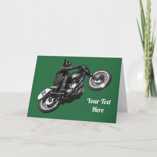   motorfiets feestdagen kaart (Voorkant)