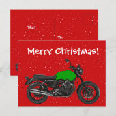 Motorfiets Feestdagenkaart (Voorkant / Achterkant)