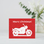 Motorfiets Feestdagenkaart (Staand voorkant)