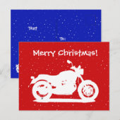 Motorfiets Feestdagenkaart (Voorkant / Achterkant)