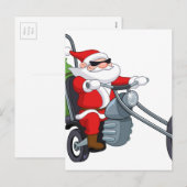 motorfiets fietser de Kerstman Feestdagenkaart (Voorkant / Achterkant)