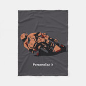 Motorfiets Fleece Deken (Voorkant)