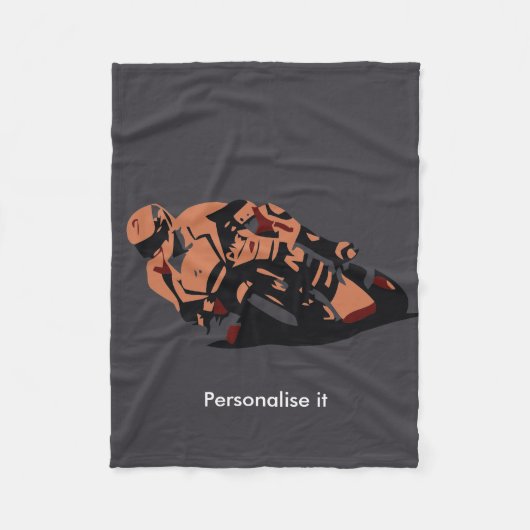 Motorfiets Fleece Deken (Voorkant)