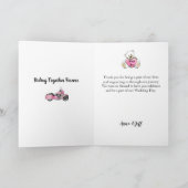 Motorfiets Foto Bruiloft Bedankt Kaart (Binnen)