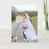 Motorfiets foto bruiloft dank u kaart (Voorkant)