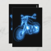 Motorfiets futuristisch ontwerp voor print briefkaart (Voorkant / Achterkant)