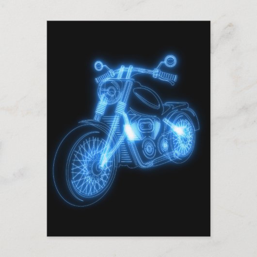 Motorfiets futuristisch ontwerp voor print briefkaart (Voorkant)