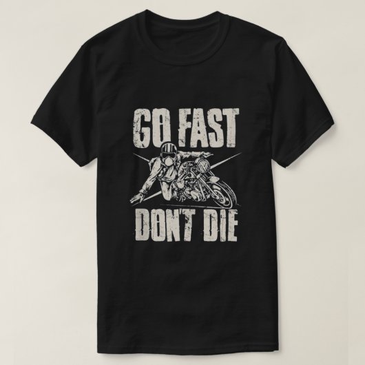 Motorfiets Ga snel dood T-shirt (Design voorkant)