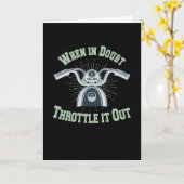 Motorfiets Gashendel Gezegde Biker Kaart (Gele Bloem)