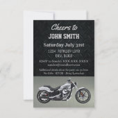 Motorfiets geboorthday Party Mannen-versterkingen Kaart (Achterkant)