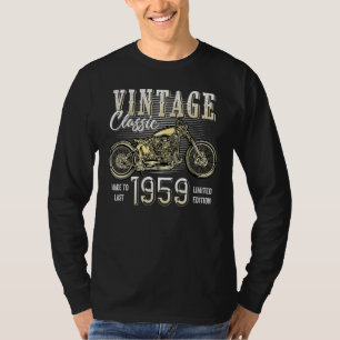 motorfiets geboren in 1959 Classic Motorcycle Bir T-shirt