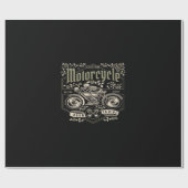 motorfiets, geboren om te rijden cadeaupapier (Vlak)