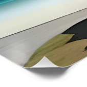 Motorfiets geparkeerd in de buurt van Lake Perfect Poster (Hoek)