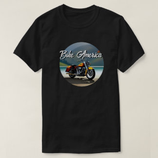 Motorfiets geparkeerd in de buurt van Lake T-shirt