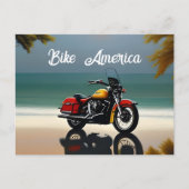 Motorfiets geparkeerd in de buurt van Ocean Briefkaart (Voorkant)