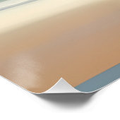 Motorfiets geparkeerd in de buurt van Ocean Perfect Poster (Hoek)